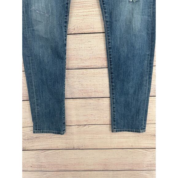 AG Adriano Goldschmied the Nolan Relaxed Slim jeans Women's 28 Blue Distressed - Picture 5 of 14